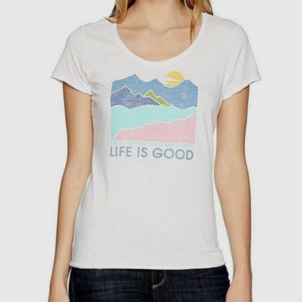 Life is Good T shirt white size small